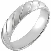 52174 / Continuum Sterling Silver / 12 / 5 Mm / Wypolerowane / Patterned Comfort-Fit Band